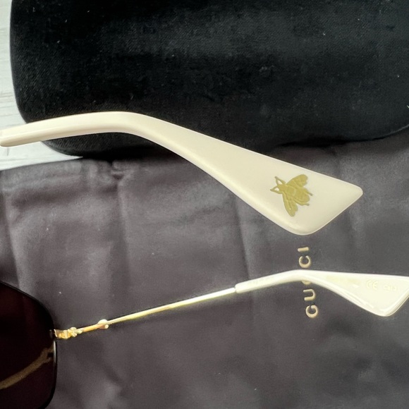 GUCCI 57mm aviator sunglasses - Picture 7 of 11